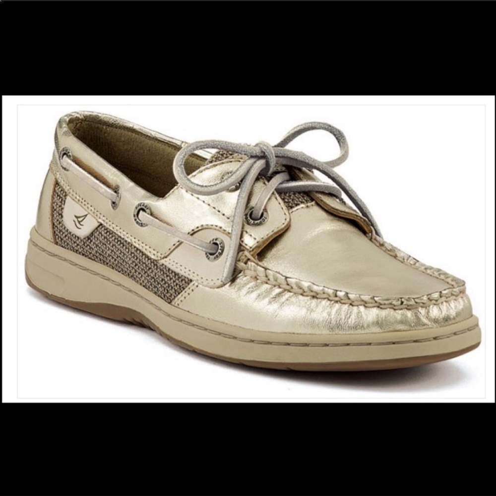 Sperry TopSider Shoes in Gold Size 5.5